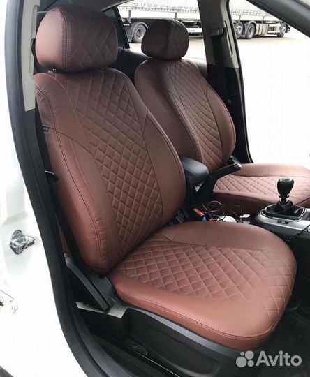 Чехлы экокожа в Ромб Chevrolet Cruze от Автопилот