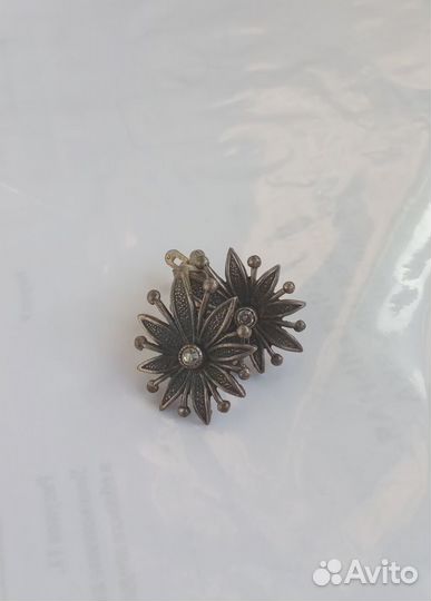 Серебряные серьги СССР