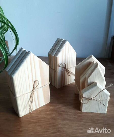 Деревянные заготовки для творчества Домики