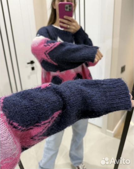 Шерстяной свитер оверсайз