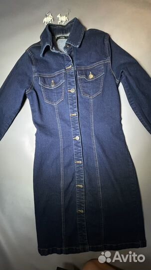 Джинсовое платье мини 42