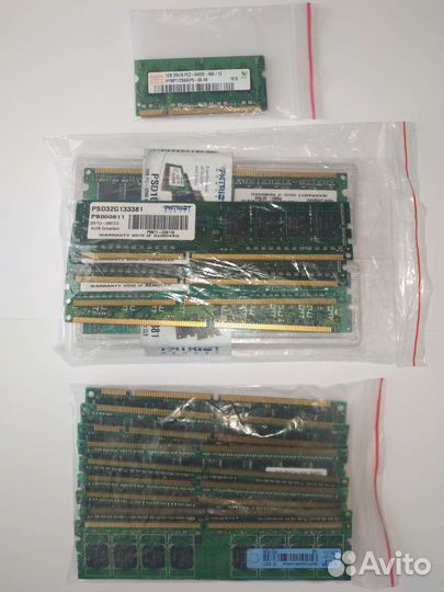 Оперативная память DDR, DDR2, DDR3 2G, 1G, 512Mb