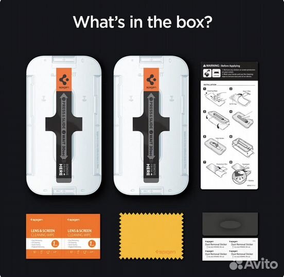 Защитное стекло spigen для iPhone 14 Pro - EZ FIT