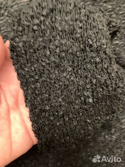 Джемпер женский 40-42, черный, из фактурной пряжи