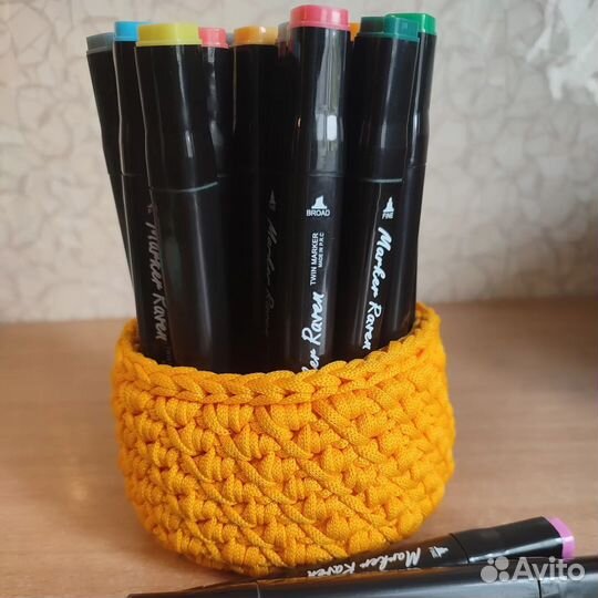 Корзины вязанные крючком