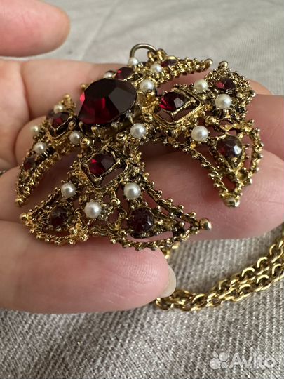 Винтажный кулон Dorene на цепочке 75 см США