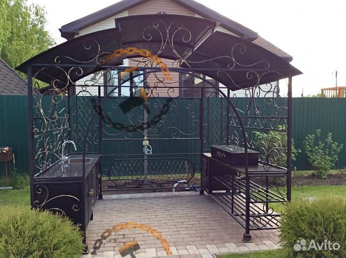 Мангал с крышей