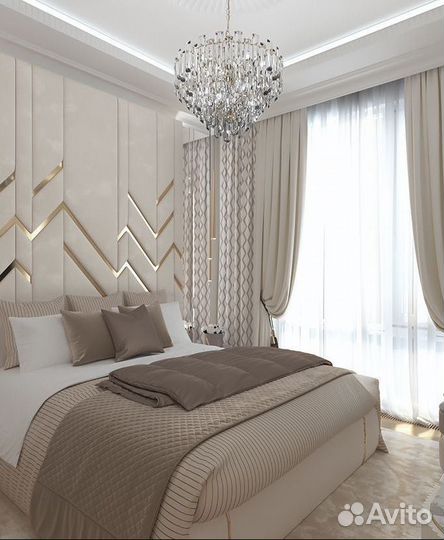 Мягкое изголовье для кровати