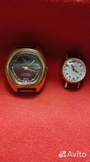 Часы механические времён СССР с позолотой