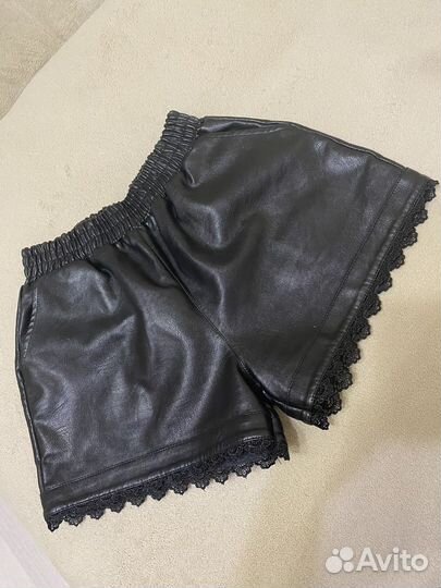 Шорты из экокожи