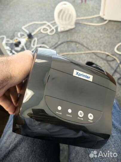 Термопринтер штрихкода XPrinter XP-365B черный USB