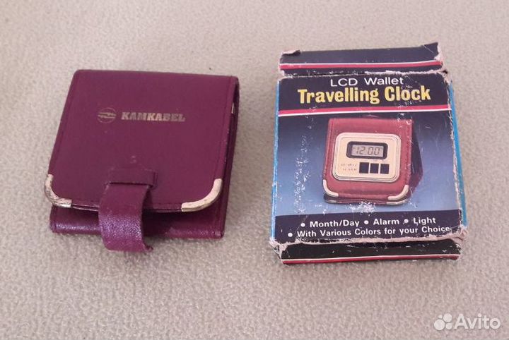 Часы lcd wallet travelling clock