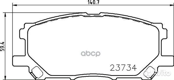 Колодки тормозные дисковые перед (PF-1497)