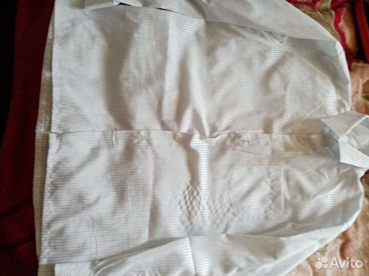 Рубашка для школы белая размер 14