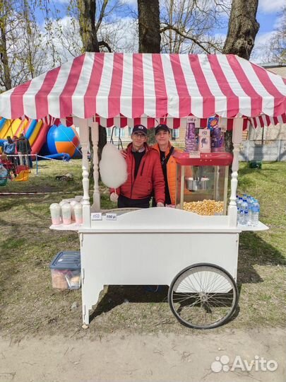 Тележка для сахарной ваты и попкорна