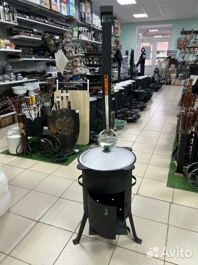 Казан + печь с трубой + шумовка