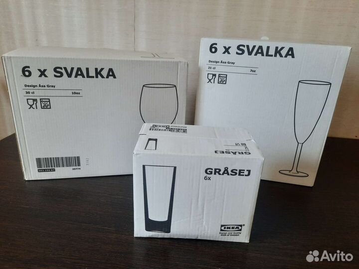 Бокалы для вина, шампанского и стопки IKEA