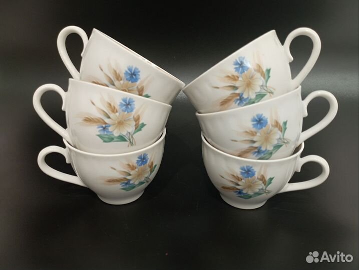 Чайные кружки 6 штук, пфз, СССР