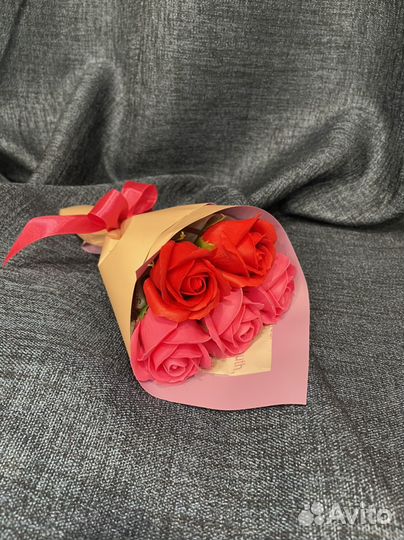 Букет из мыльных роз