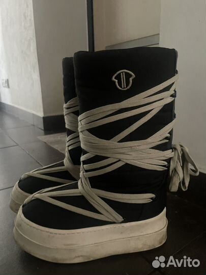 Ботинки rick owens x moncler на руках