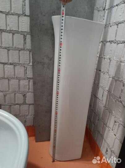 Раковина santek с пьедесталом бу из новостройки