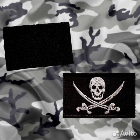 Шеврон с липучкой патч нашивка Веселый роджер