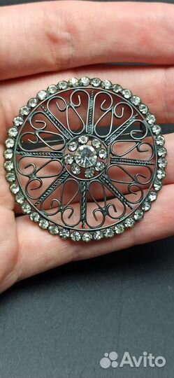Брошь винтажная серебро 875