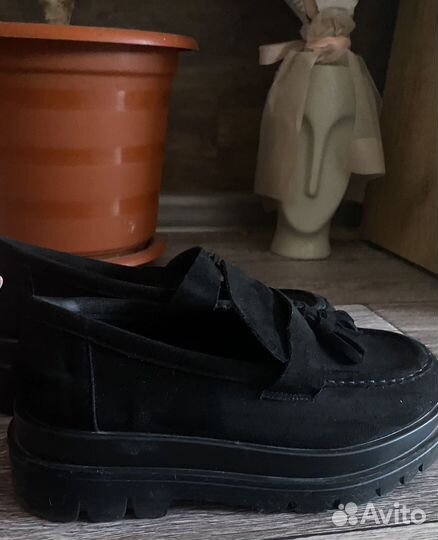 Лоферы женские велюровые