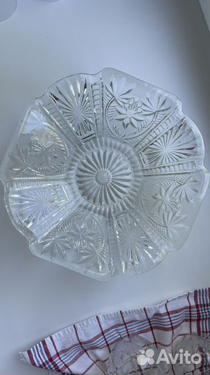 Ваза для фруктов хрусталь