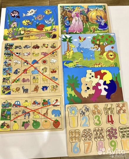 Деревянные развивающие игры-вкладыш