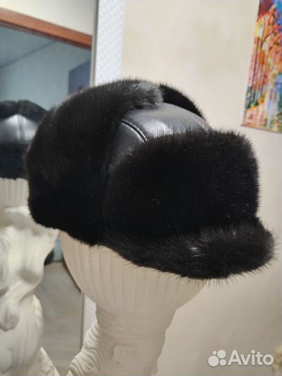 Норковая мужская шапка. Почти новая