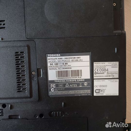 Ноутбук toshiba satellite a300