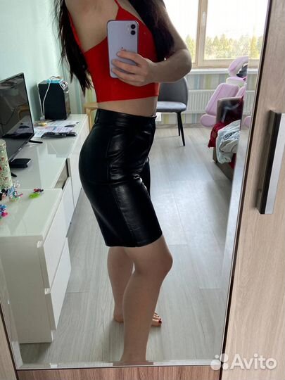 Шорты женские кожаные