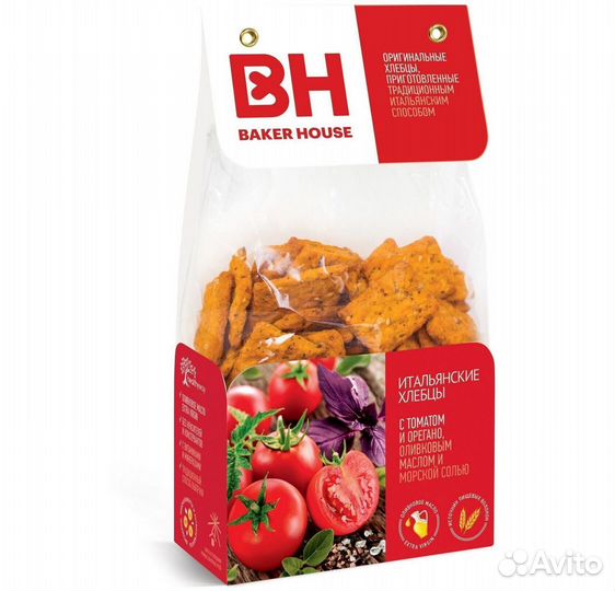 Хлебцы Baker House с Томатом и Орегано 250 г