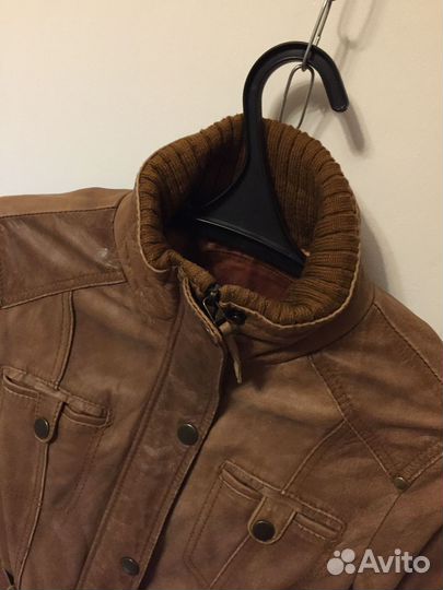 Винтажная кожаная куртка