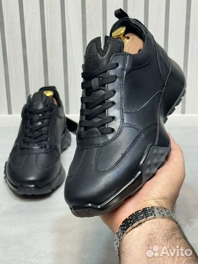 Кроссовки мужские кожаные ecco