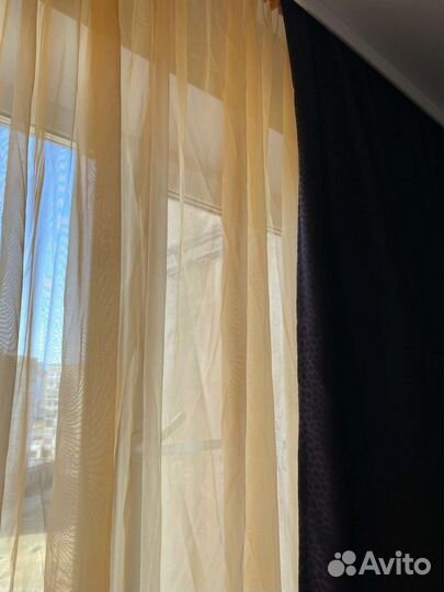 Тюль оранжевая