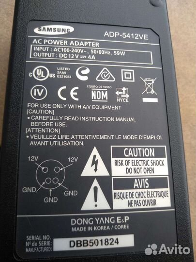 Samsung ADP-5412VE блок пит монитора/телевизора