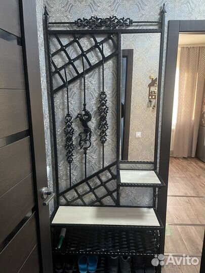 Вешалка в прихожую с зеркалом покраска порошковая