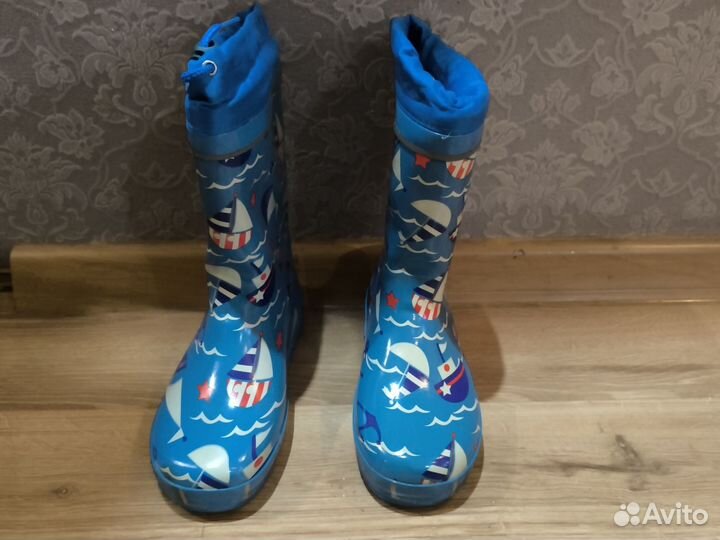 Детские резиновые сапоги утепленные