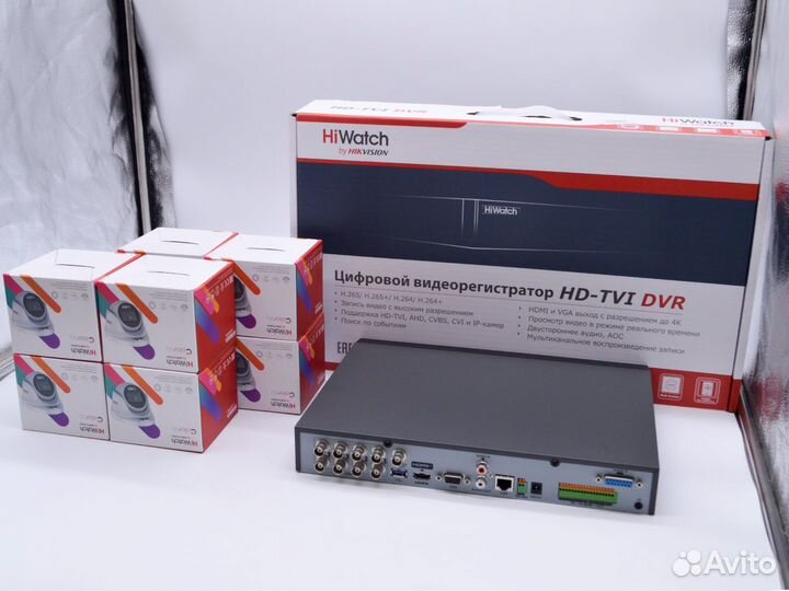 Видеонаблюдение купольное аналоговое 5 Mpx ColorVu