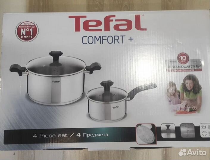 Набор посуды Tefal Comfort +, 4 предмета, новый
