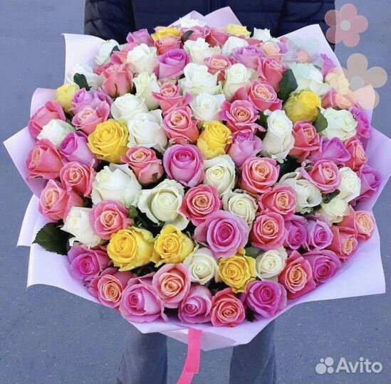 Букет 25 роз, букет 51 роза, букет 101 роза