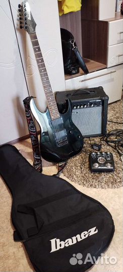 Эл.гитара Ibanez Gio N427,комбик,процессор zoomG2