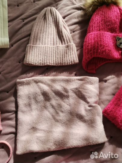 Комплект шапка и шарф для девочки