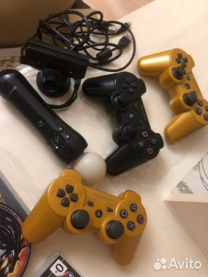 Sony playstation 3 slim + джойстики и камера