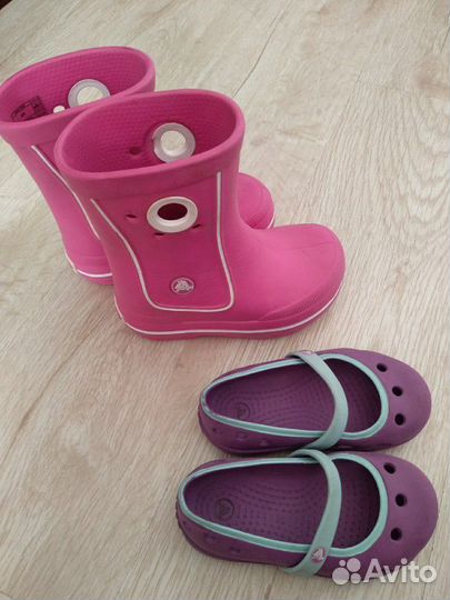 Сапожки Crocs C8-9 и тапочки crocs c6
