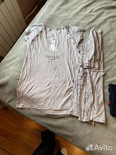 Комплект халат и сорочка в роддом