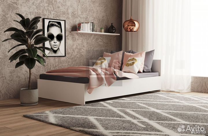 Кровать полуторка белая новая