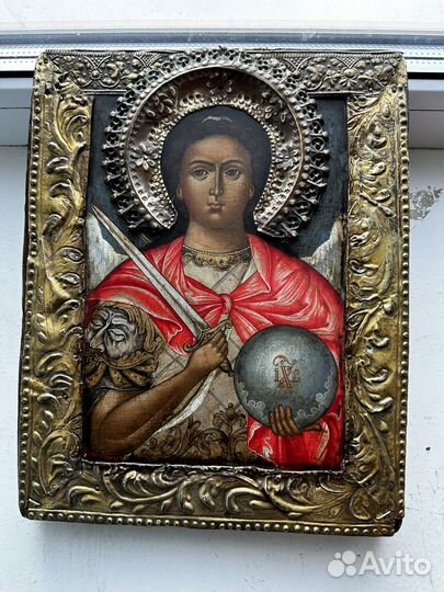 Икона Архангел Михаил басма 28,5х22,5